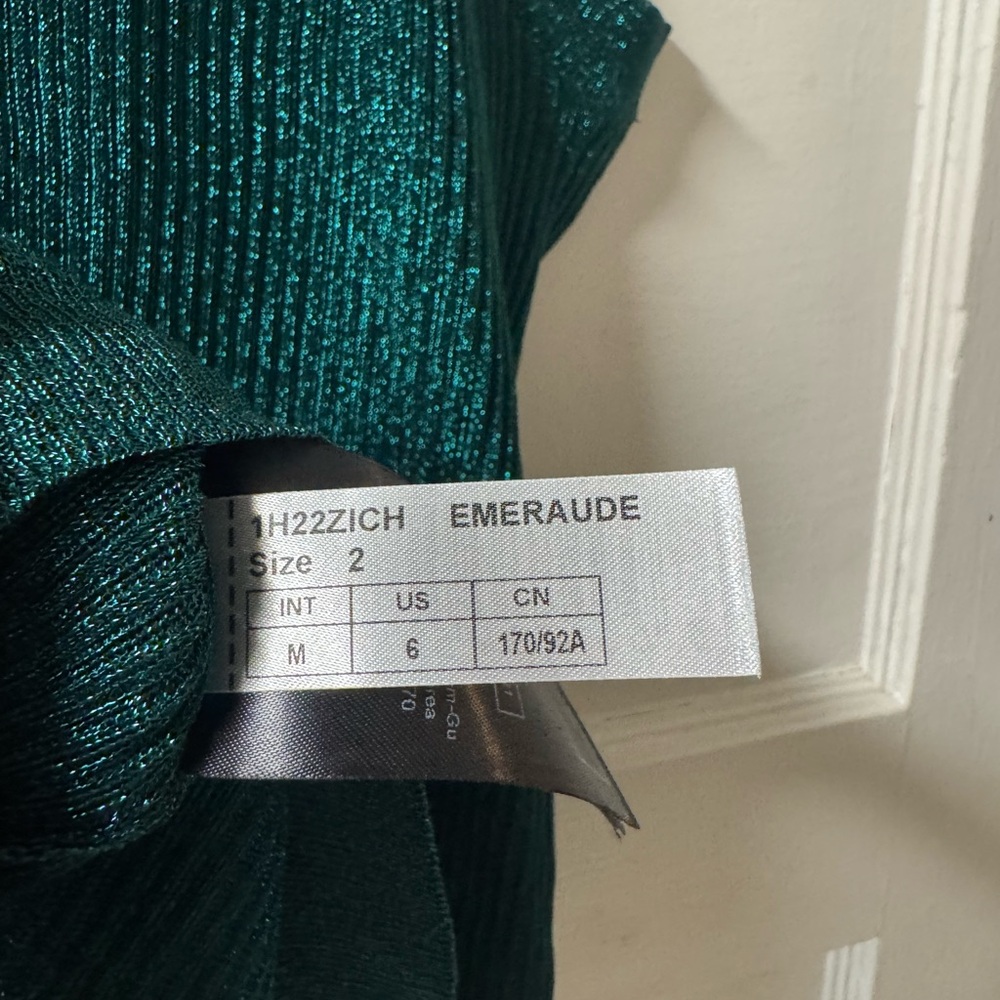 ba&sh Emerald Green Ribbed Halter Tank Top - Picture 7 of 8